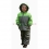 Комплект для мальчика куртка и полукомбинезон. Ткань верха: DEWSPO 240 . Утеплитель: Термофинн 100 г/квм. Подклад: полиэстр, полартек (флис). Размеры 24/86, 26/92, 28/98 (1,5-3 года). Цвет темно-серый/зеленый. Модель N212