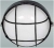 Светильник пылевлагонепроницаемый под компактные люминесцентные лампы или лампы накаливания, круглый с решеткой, мощность 100Вт, цоколь Е27, цвет: черный, материал: штампованная сталь.Orion 100 02 KR