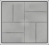 Плитка тротуарная "8 кирпичей"; размер 40,0x40,0x5,0. Базовый цвет плитки серый. Доплата за цвет=40руб