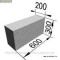 Блок полистиролбетонный размер стандартный 200х300х600 мм марки 300