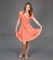 Платье ARON, Светло-оранжевый, 36, 38, 40, 42, Полиэстер 63% Вискоза 32% Эластан 5%