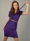 Платье Fusion, Фиолетовый, L, M, S, Полиэстер 95% Эластан 5%