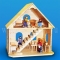 Домик кукольный. В наборе: 2-этажный дом, семья, мебель, посуда