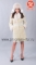 Шуба женская Жемчужина-377 мех: мутон, отделка: ворот, манжеты песец, вышивка бусинами, длина: 97 см