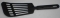 Лопатка кулинарная 6х8см (А-277) черная пластмасса, с прорезями