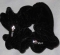 Резинка для волос (АD-611) черная со стразами