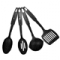 Набор кухонный набор пластмассовый 4 предмета (ложка-2 штуки,лопатка,половник) пластмассовая ручка, для тефлоновой посуды