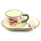 Набор чайный 3 предмета (чашка с фигурным блюдцем; ложка) "Орхидеи"