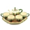 Набор чайный 6пр (чайник; чашка-4шт; блюдо фигурное) "Ягодный микс"