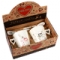 Набор подарочный 4 предмета (кружка 300мл-2 штуки; ложка-2 штуки) в подарочной упаковке "С любовью"