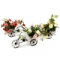 Композиция цветочная "Роза кустовая" в велосипеде 27,5х29см 3 цвета