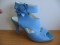 Туфли летние женские голубые натуральная кожа 35/40+37,38