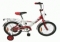 Велосипед В. 16", Y,белый/красный, тормоз 1руч. и нож.,крылья и багажник хромир..