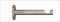 Кронштейн одинарный открытый для кованых гардин с диаметром трубы 16 мм (1 шт.) (глянцевое серебро, глянцевое золото, сатин, медь, старое золото)
