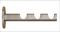 Кронштейн тройной открытый для кованых гардин с диаметром трубы 16 мм (1 шт.) (глянцевое серебро, глянцевое золото, сатин, медь, старое золото)