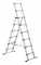 Лестница -стремянка телескопическая Telesteps (Швеция). Длина в разложенном виде: 1.7м, 2.3м и 3.0м. Сочетание в одном продукте обычной лестницы и стремянки. Свободно стоящая лестница-стремянка имеет две дополнительные ступени, позволяющие комфортно 