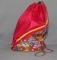 Сумка-рюкзак для обуви ТСП с карманом красный РДО-2Ц