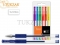 Ручки гелевые набор TZ-5230 6 цветов Luminel неоновый прозрачный корпус с резиновой вставкой пластиковый блистер
