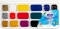 Краски акварельные медовые 18 цветов ЛУЧ Престиж с золотом серебром б/к в пластиковой упаковке БС21
