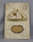 Тетрадь 96 листов клетка А4. ЭКСМО офсет на гребне мелованный картонная обложка золото Старинный корабль