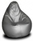 Кресло-груша Большое Металлик Серый Наполнитель: гранулы пенополистирола