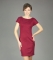 Платье Fusion, Бордовый, 36, 38, 40, 44, Полиэстер 73% Вискоза 21% Лайкра 6%