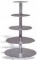 Подставка 837.005 (для пирожн., 5-ти ярусная, 20/26/32/40/45см), алюминий.
