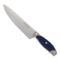 Нож кухонный 215мм "Tramontina" широкое лезвие, с синей прорезиненной ручкой в блистере