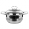 Кастрюля из нержавеющей стали 1,5л "Традиция" стеклянная крышка, пятислойное теплораспределительное дно