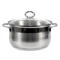 Кастрюля из нержавеющей стали 5,0л "Лира-Классика" стеклянная крышка, пятислойное теплораспределительное дно