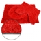 Комплект ковриков для ванной и туалета 41х50,37х61,50х80см "Длинный ворс" красный