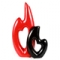 Ваза керамическая 2 штуки (h35см-красная; h20см-черная) "Влюбленные" (ДМ)