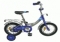 Велосипед В. 12", K, серебряный/синий, тормоз нож.,крылья и багажник хромированные