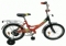 Велосипед В. 16",K,чёрный/оранжевый,тормоз нож.,крылья и багажник хромир.