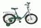 Велосипед В. 18",UL,зелёный, тормоз 1руч. и нож.,крылья цветн.,багажник хромир.
