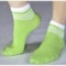 Носки женские УКОРОЧЕННЫЕ.ТРИ ПОЛОСКИ НА ПАГОЛЕНКЕ L-L007-салат-23