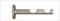 Кронштейн двойной открытый для кованых гардин с диаметром трубы 16 мм (1 шт.) (глянцевое серебро, глянцевое золото, сатин, медь, старое золото)