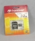 КОМП.  Флэш-драйв microSD на 32GB.  TRANSCENT Class4.  черный корпус+адаптер