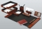 Органайзер настольный дерев.  WOOD DESK SET.  10 пр.  темное дерево