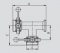 Тройник шиберный вентиль TYP98 DIN DA-PPP ручное переключение HB-ST привод PAMS93-Gr.1/2LF﻿