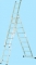 Лестница универсальная трехсекционная, 3х7 - 3х11ступенек, Универсальная лестница трехсекционная может использоваться как стремянка, и как раздвижная лестница. Две высокопрочные ленты и распорки с фиксацией служат для придания устойчивости опоре. Кон