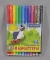 Фломастеры 12 цветов CENTROPEN Пингвины смываемые вентилируемый колпачок в пластиковой упаковке