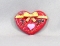 Сувенир-магнит БЛ Сердце с бантиком 4. 5 см керамический блес