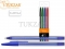 Ручки шариковые набор TUKZAR 4 цвета матовый прозрачный корпус TZ927A4