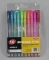 Ручки шариковые набор BEIFA 10 цветов цветной прозрачный корпус пластиковый блистер AA998-10