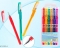 Ручки гелевые набор MIRACULOUS MC-1353-6 6 цветов тонированный корпус с резиновой вставкой c блестками