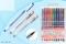Ручки гелевые набор MIRACULOUS 218-10 10 цветов металлик c блестками прозрачный корпус п/бл