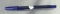 Ручка шариковая BEIFA 960B антискользящий синий корпус синяя металлический наконечник