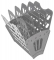 Лоток веерный шестисекционный СТАММ серый